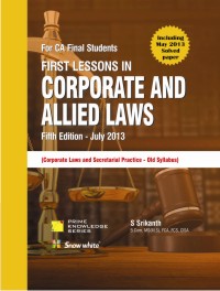  Buy First Lessons in CORPORATE AND ALLIED LAWS
